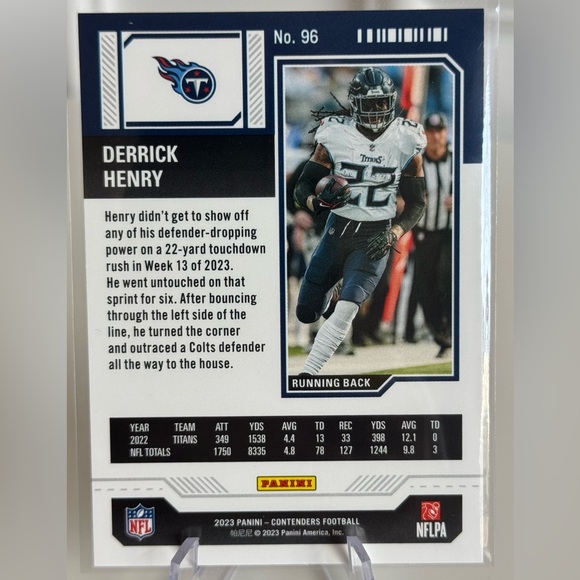 2023 Derrick Henry Panini Contenders Season Ticket Card - Picture 2 of 2